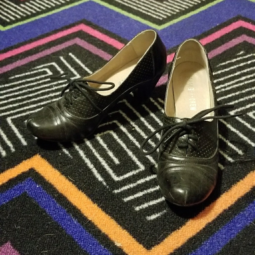 Chelsea Crew Black Oxford Heels size 6.5